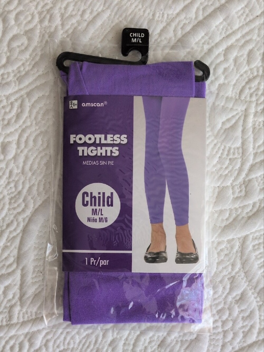 Amscan Purple Child Footless Tights - M/L